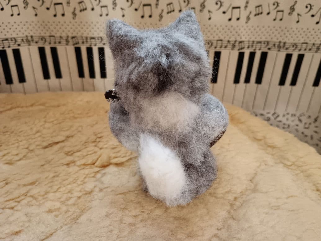 羊毛フェルト 猫 【ボクはギタリスト】