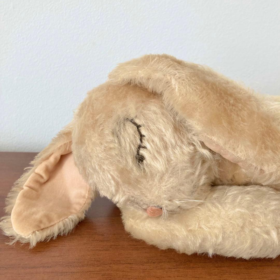 オールドシュタイフ　眠りうさぎ　シュタイフ　ぬいぐるみ　ドイツ　ヴィンテージ