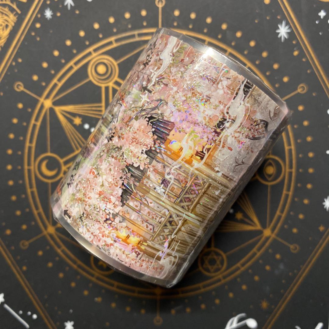 【S】海外　10m巻　貝殻光マスキングテープ　お花系/古風系/装飾系