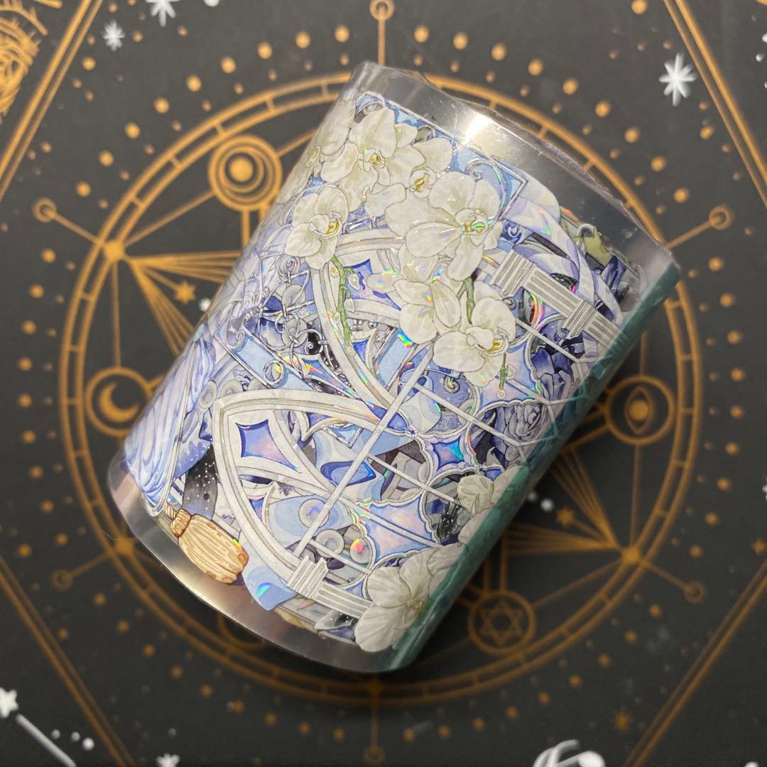 【S】海外　10m巻　貝殻光マスキングテープ　お花系/古風系/装飾系