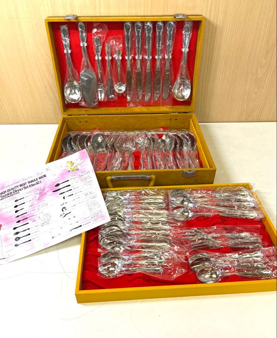 M405 未使用品 18-8ステンレス製洋食器 カトラリーセット 東栄美器