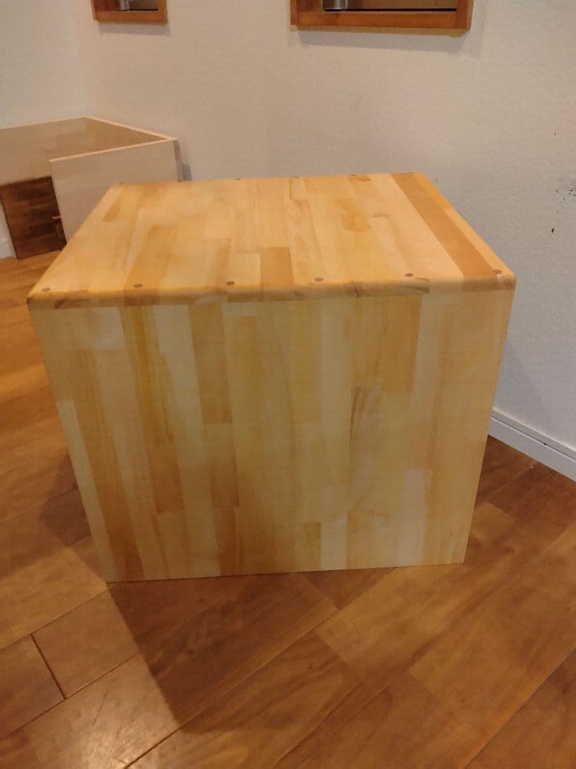 木製　ハンドメイド　オーダー　コの字　キヌカ　踏み台　スツール　ベンチ　水槽台