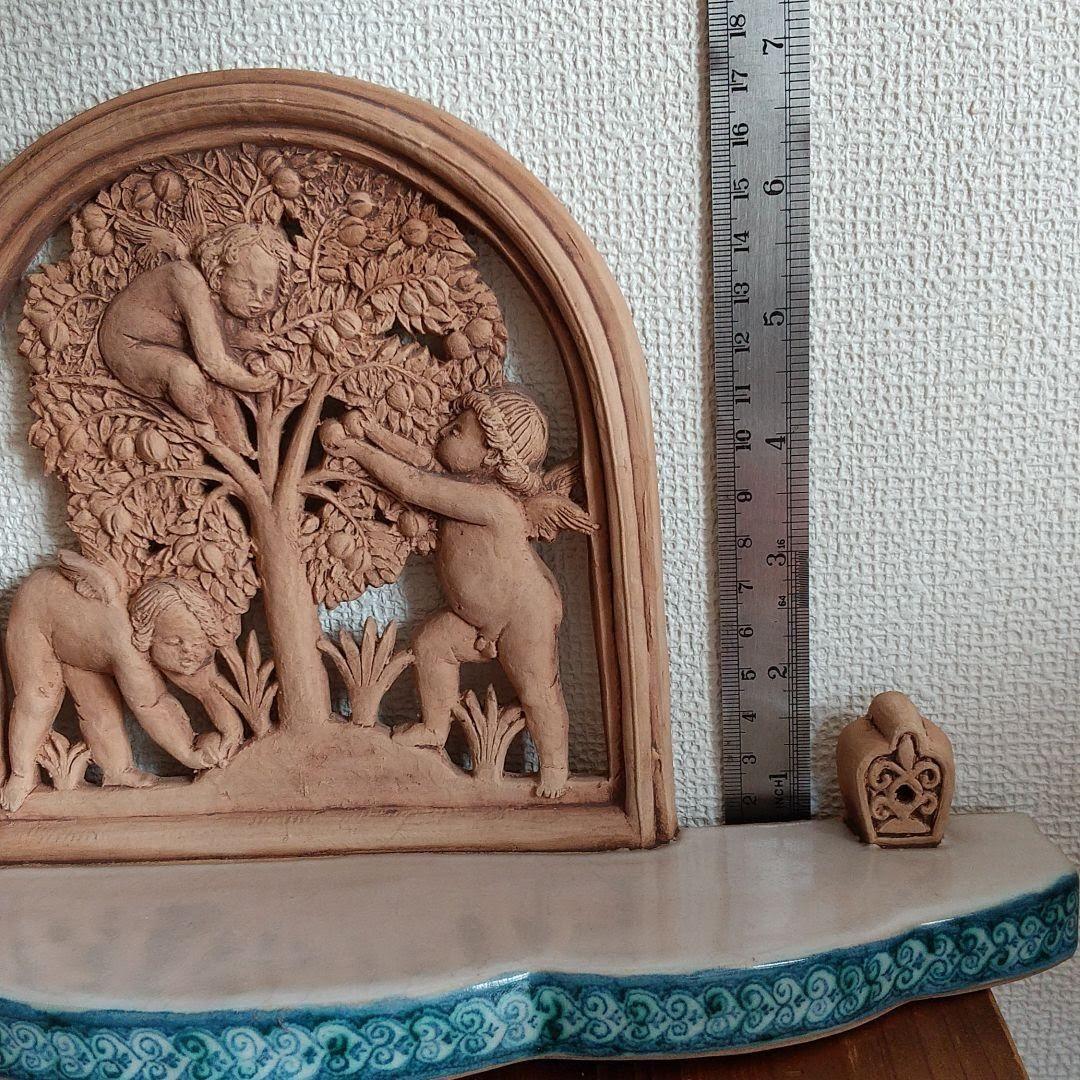 イタリアン✴️陶器 壁面飾棚✴️13インチウォールシェルフ