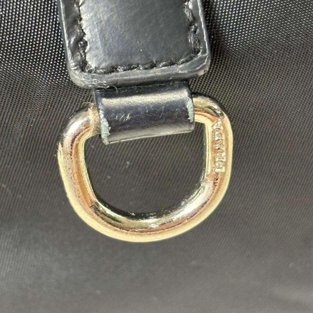 良品✨ PRADA ミニボストンバッグ 三角ロゴ ナイロン レザー ブラック
