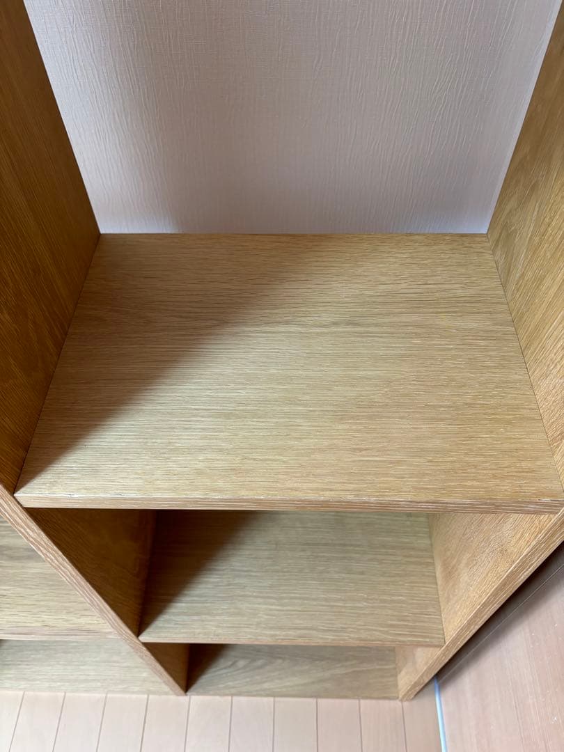 スタッキングシェルフセット・３段×２列・オーク材