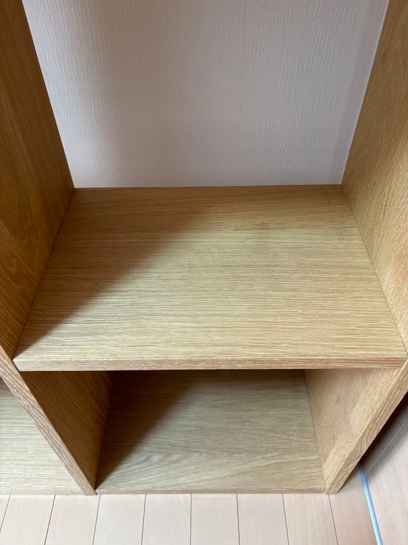 スタッキングシェルフセット・３段×２列・オーク材