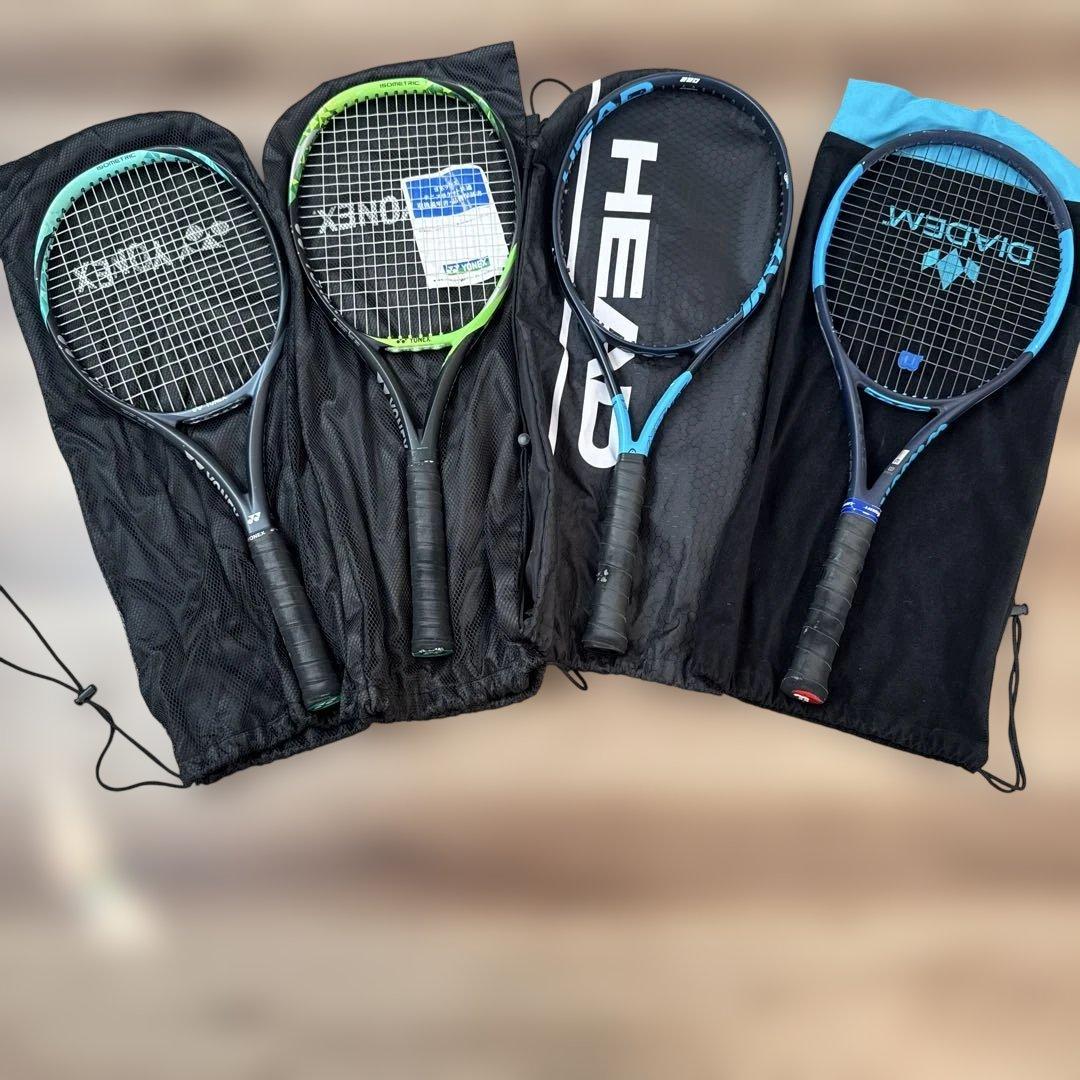 テニスラケット 4本セット ラケットバッグ付き