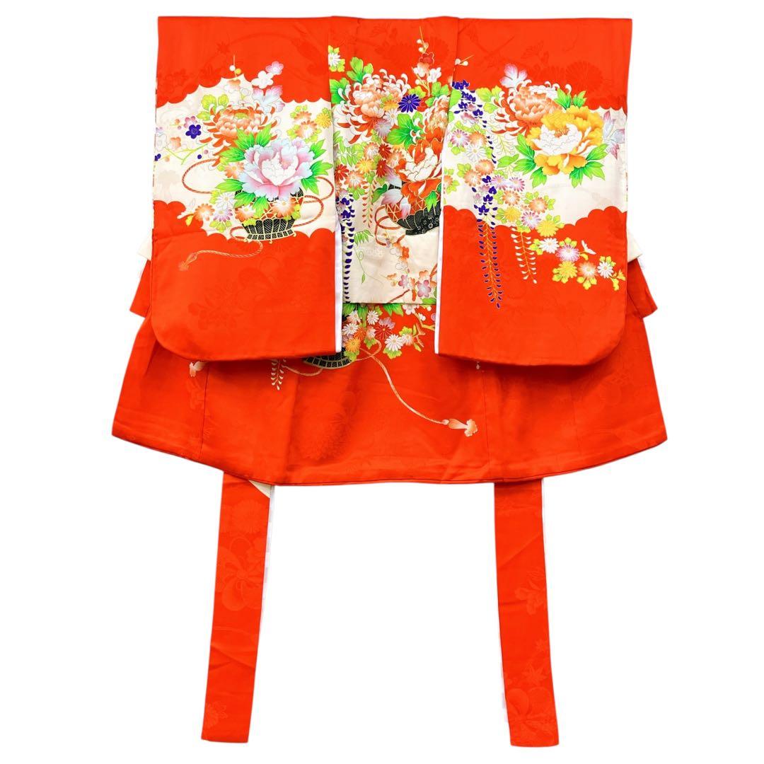 ◎mk-1120　七五三　振袖　着物　襦袢　半衿　3点　女の子　3歳　　1-9