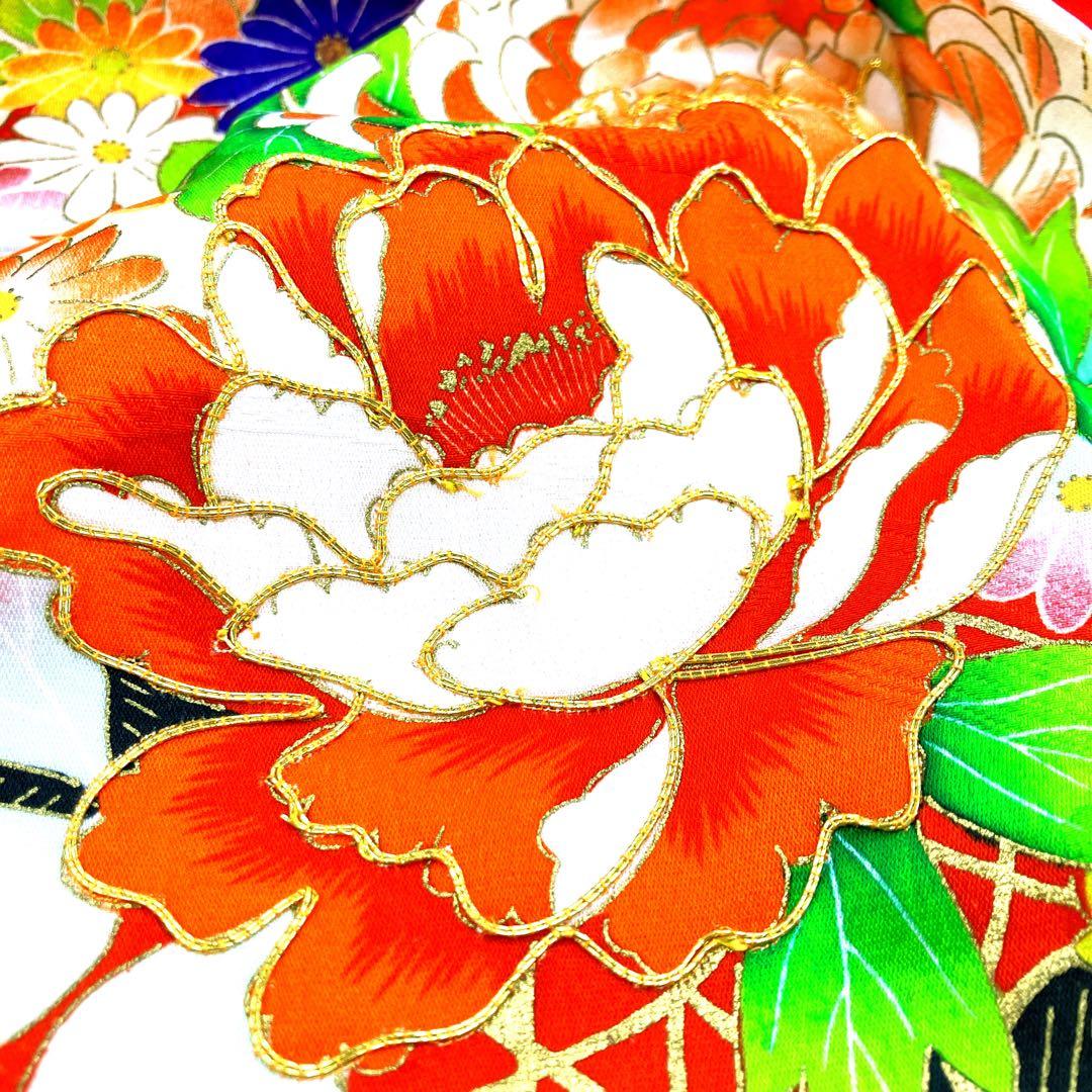 ◎mk-1120　七五三　振袖　着物　襦袢　半衿　3点　女の子　3歳　　1-9