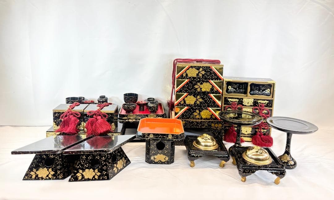 45号　平安　掛膳揃入 雛人形 雛道具 小道具 買い替え ギフト 道具 ひな道具