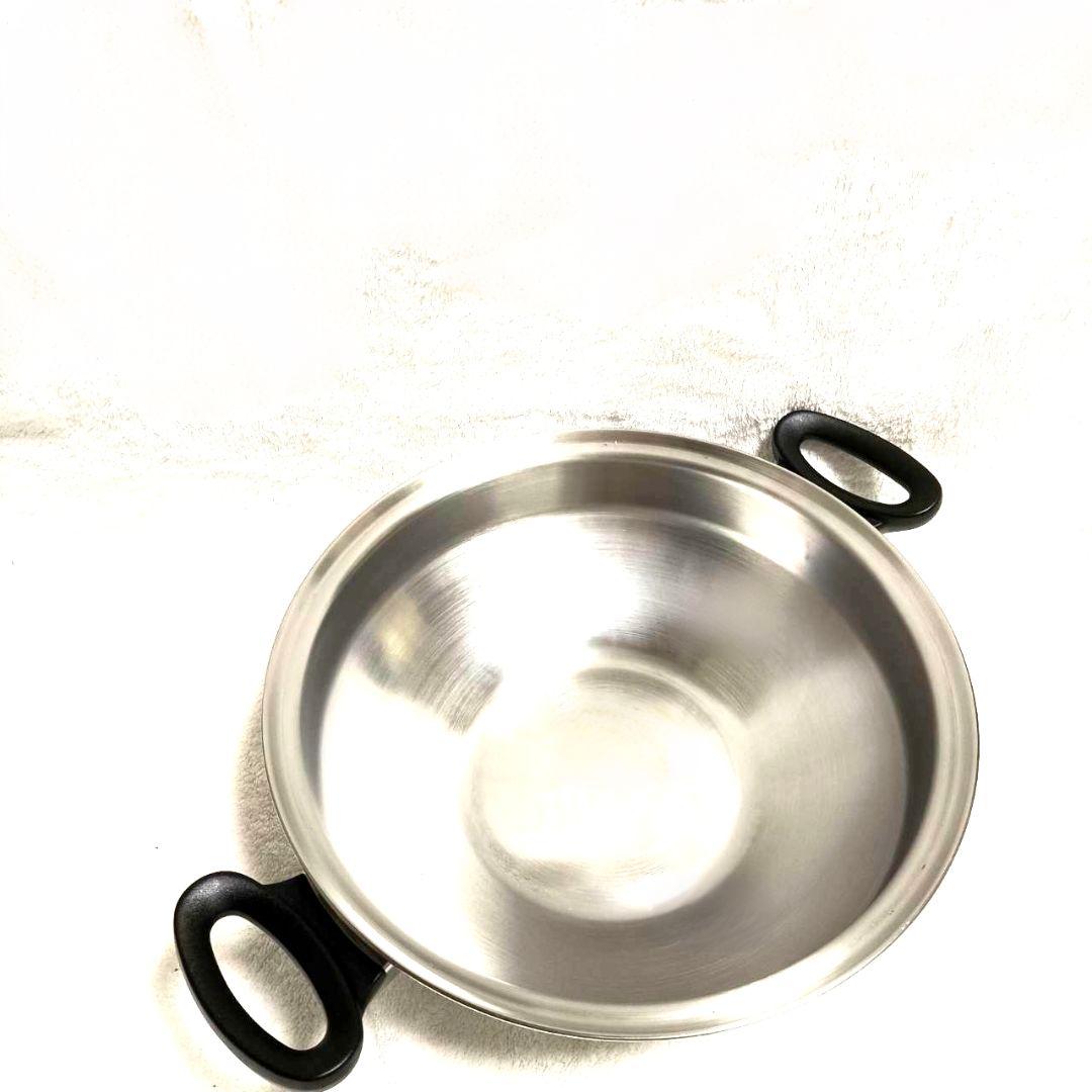 専用アムウェイ Amway 18/8ステンレス 天ぷら ウォック 鍋 揚げ物@