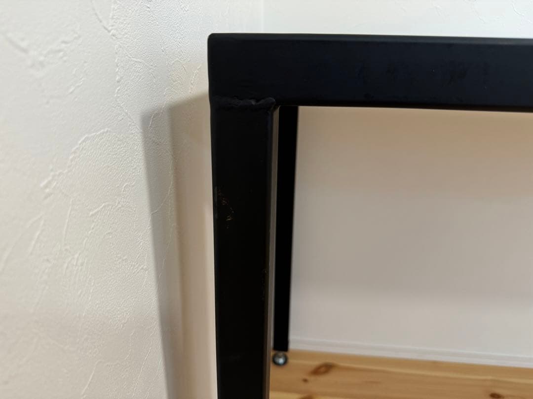 無骨な鉄脚×OSB天板 ワークテーブル（作業台 / PCデスク）【引き取り可】