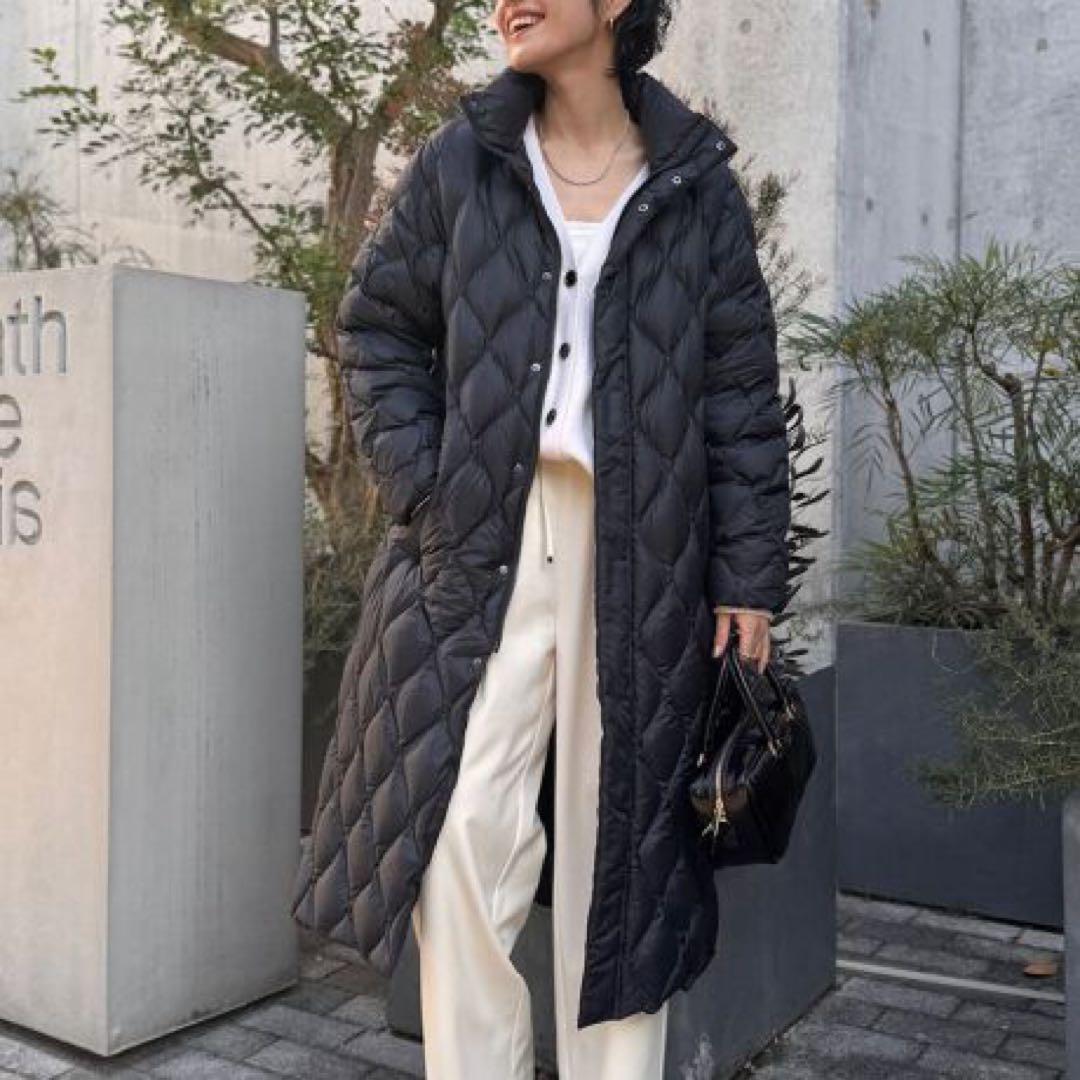 ノーリーズ タイオン ヘチマキルトロングダウン ブラック