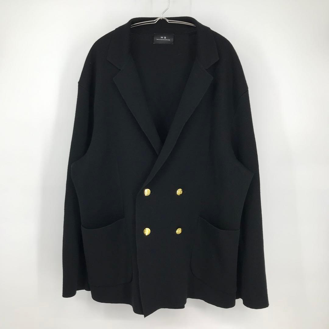 MB　ブレザー　ブラック　 L ダブル　金ボタン