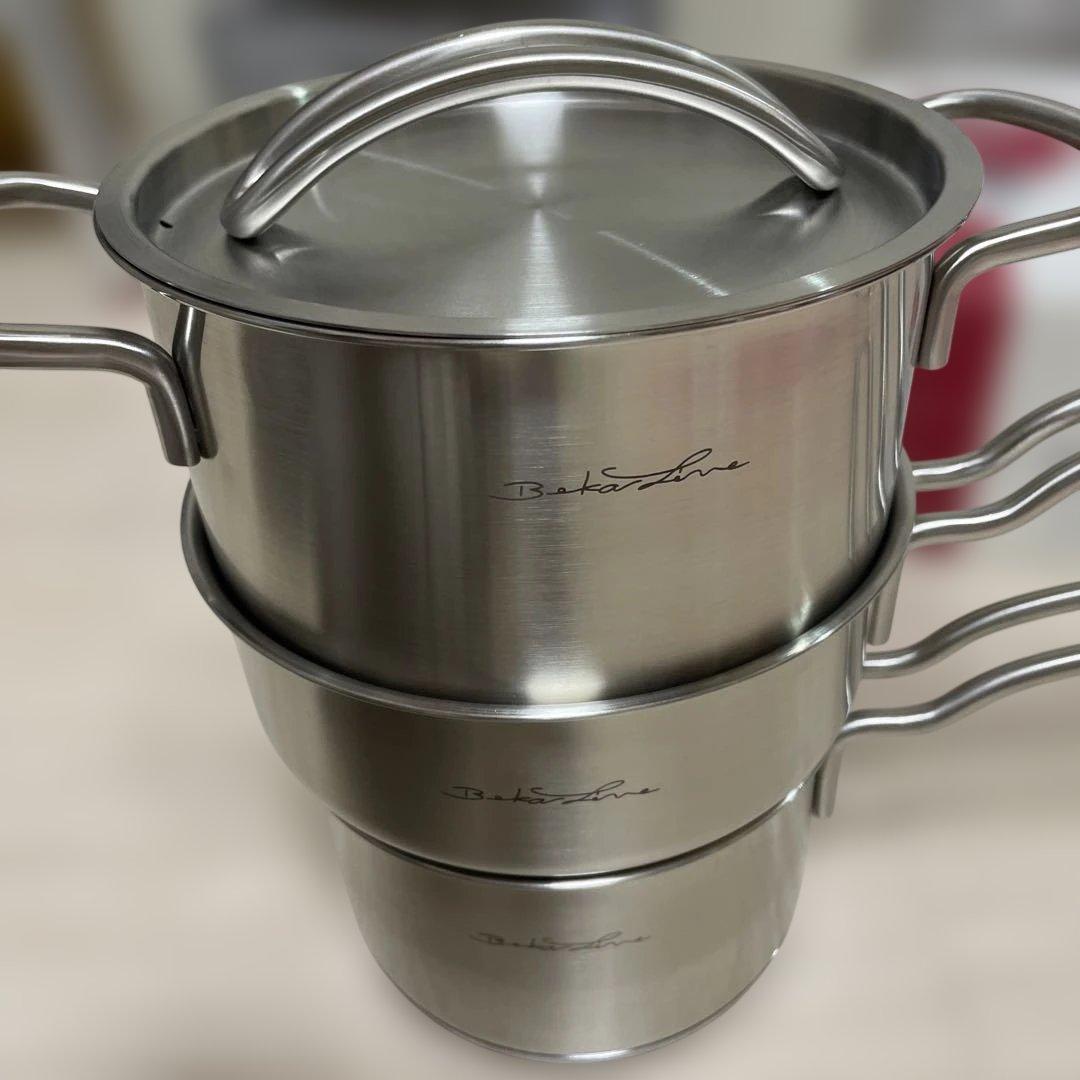 BEKA 片手鍋 ミルクパン 14cm 蓋なし16cm 蓋付き　新品IHガス対応