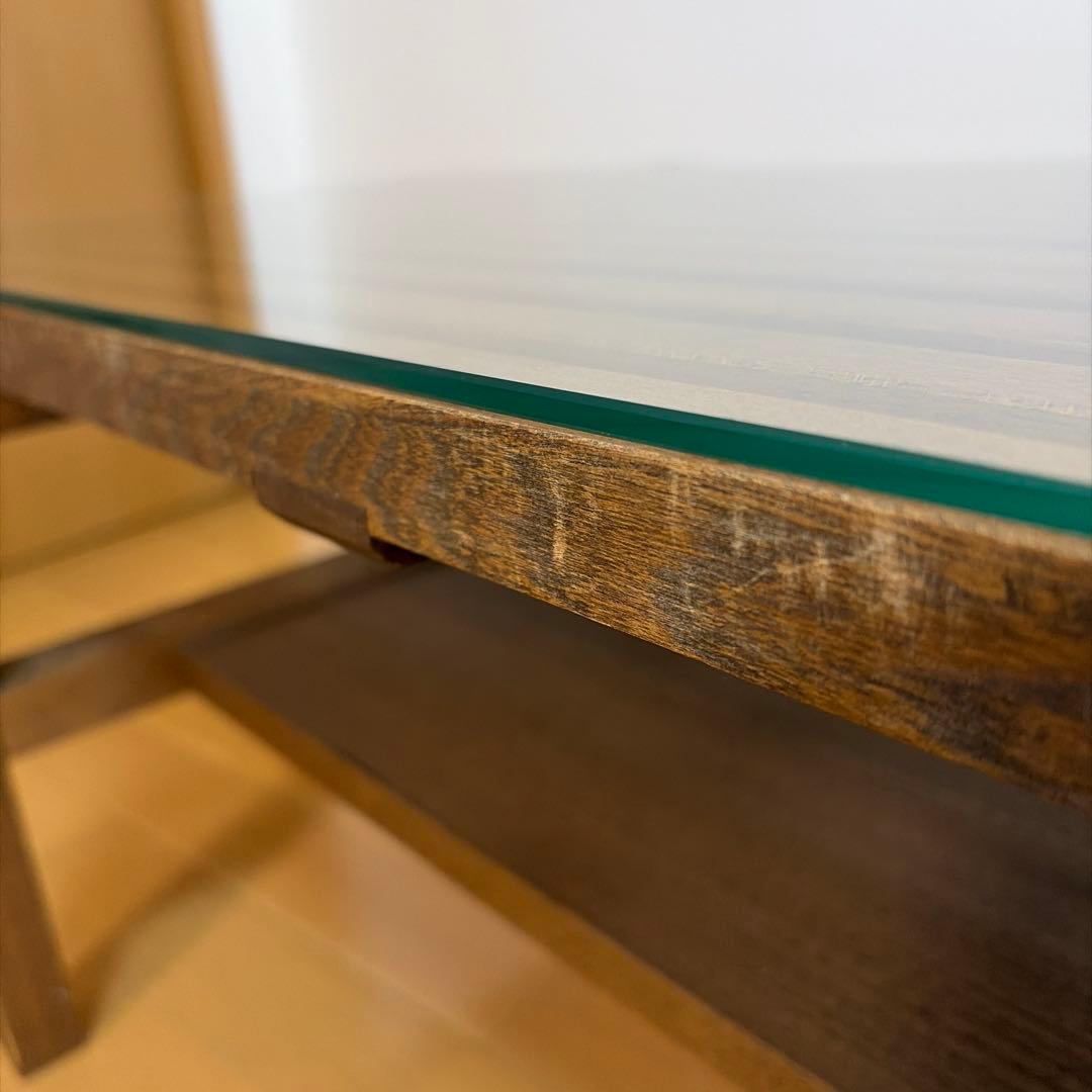 最終お値下げ　unico ガラスローテーブル