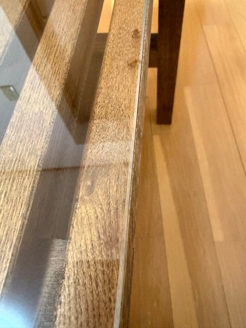 最終お値下げ　unico ガラスローテーブル