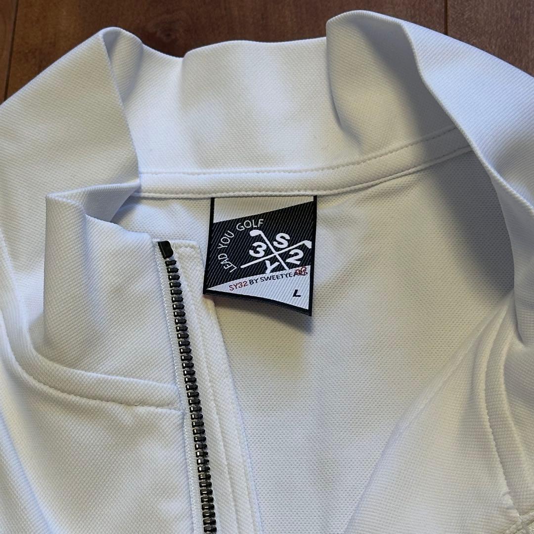 長袖　モックネック　ハーフジップ　メンズ　ゴルフウェア　カットソー　新品　L
