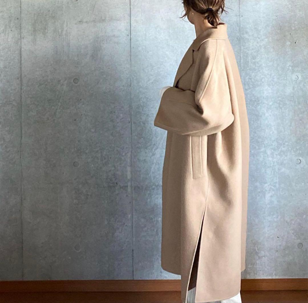 美品 HAUNT ダブルフェイスオーバーコート