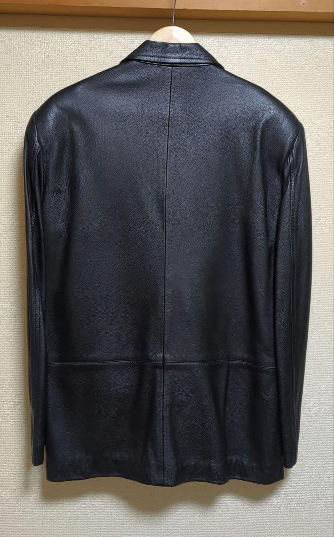 arpell　鹿革レザージャケット イタリア製【希少品】 黒色Lサイズ（50）