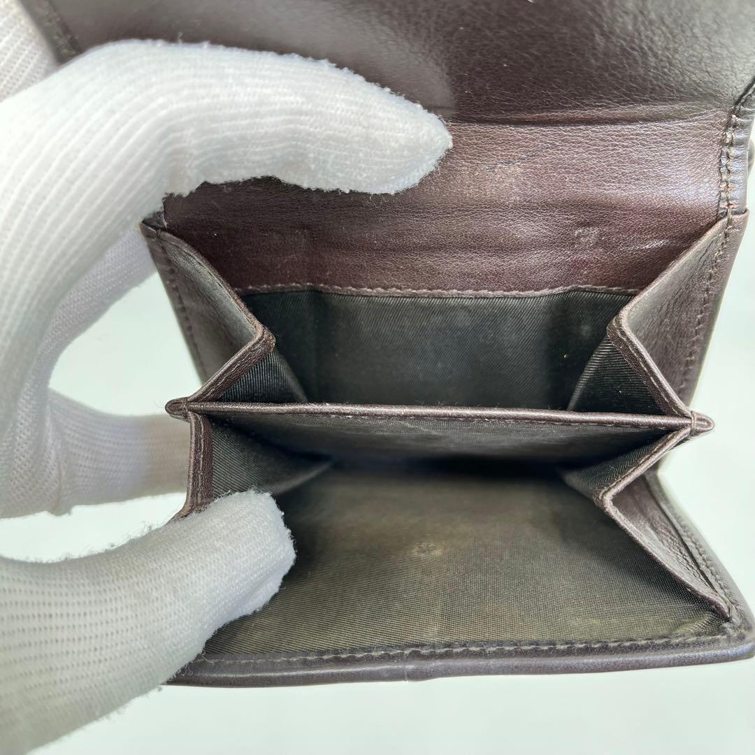 クリスチャンディオール 二つ折り財布 トロッター柄 キャンバス レザー 男女可能