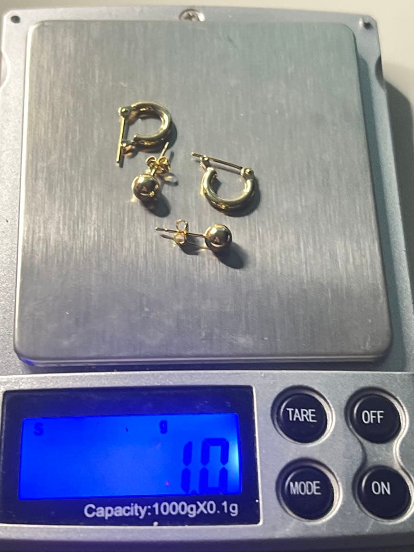 K18YG ピアス2セット