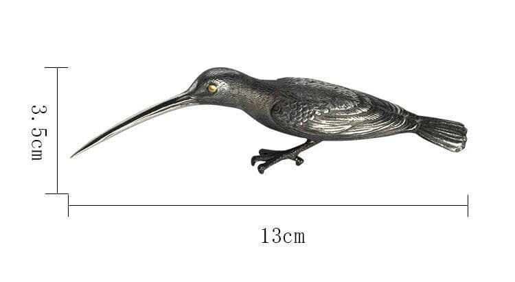 工彫刻ハチドリ茶針茶寵置物茶遊び家庭用プーアル茶茶刀茶錐茶器。