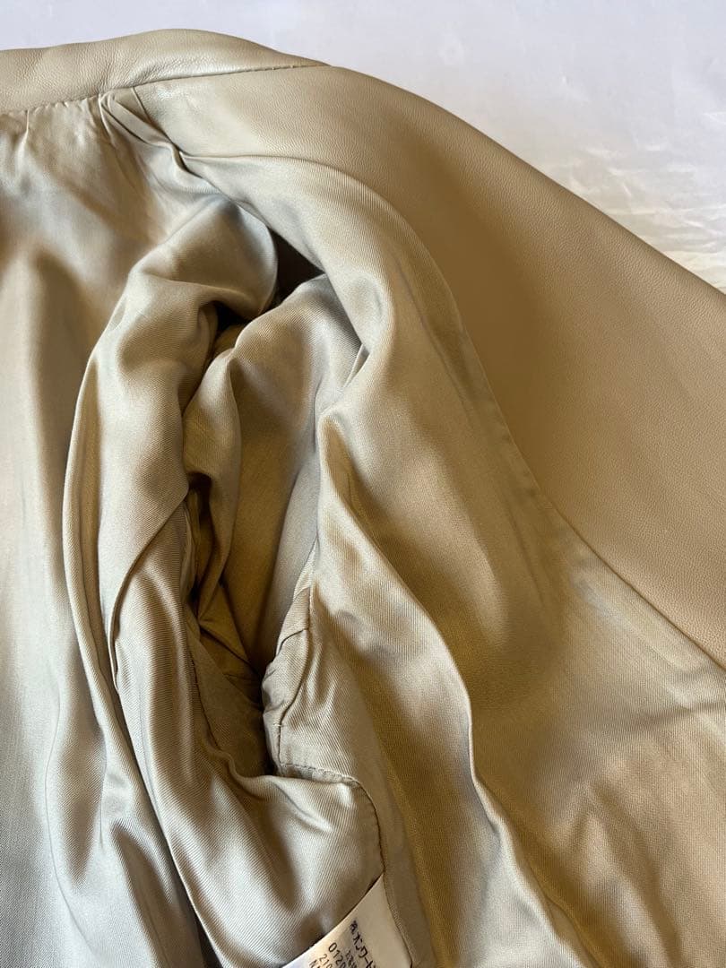 23区　ラムレザー　ライダースジャケット　サイズ40 グレージュ