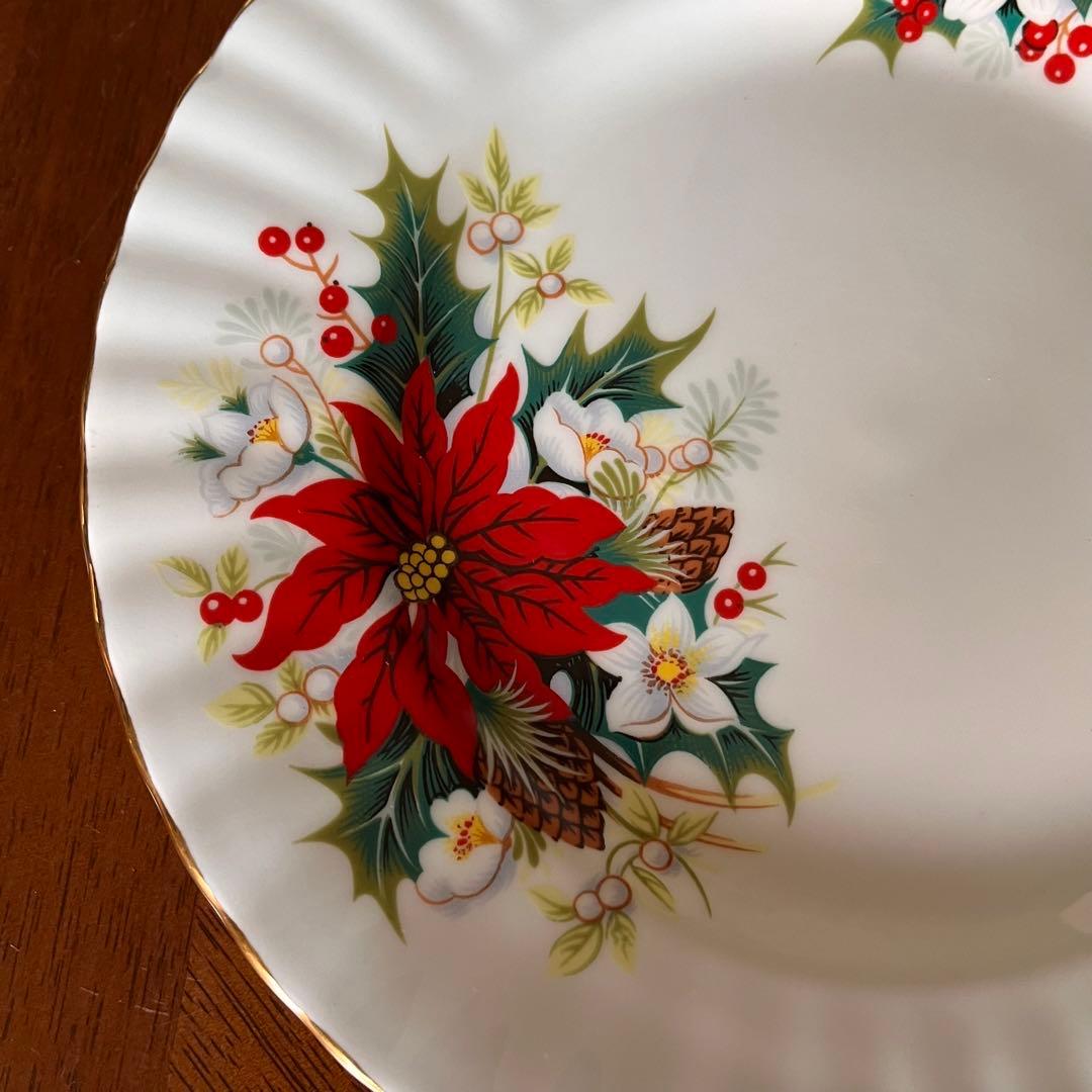【レア美品】ロイヤルアルバート★ポインセチア★トリオペア（パターンA）