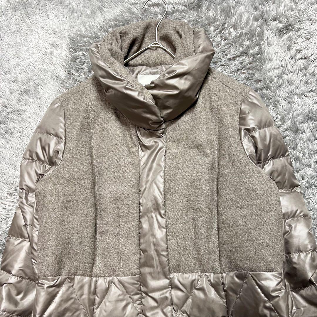 MaxMara マレーラ ダウンコート 切替 ウール 44 L相当　極美品