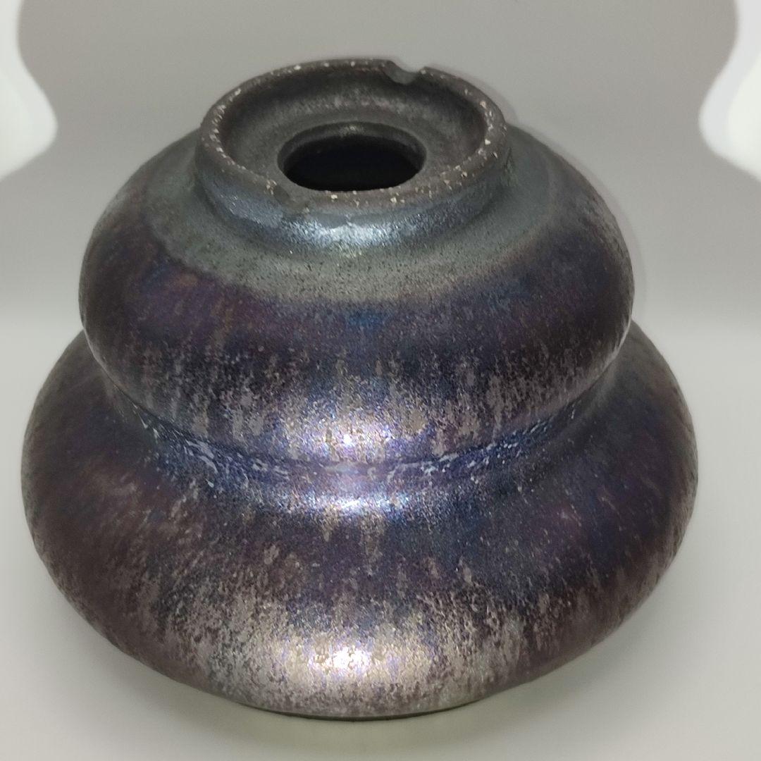 細川政己　鉢　植物鉢　y鉢　ポット　特大鉢　パープル　紫　青　ブルー