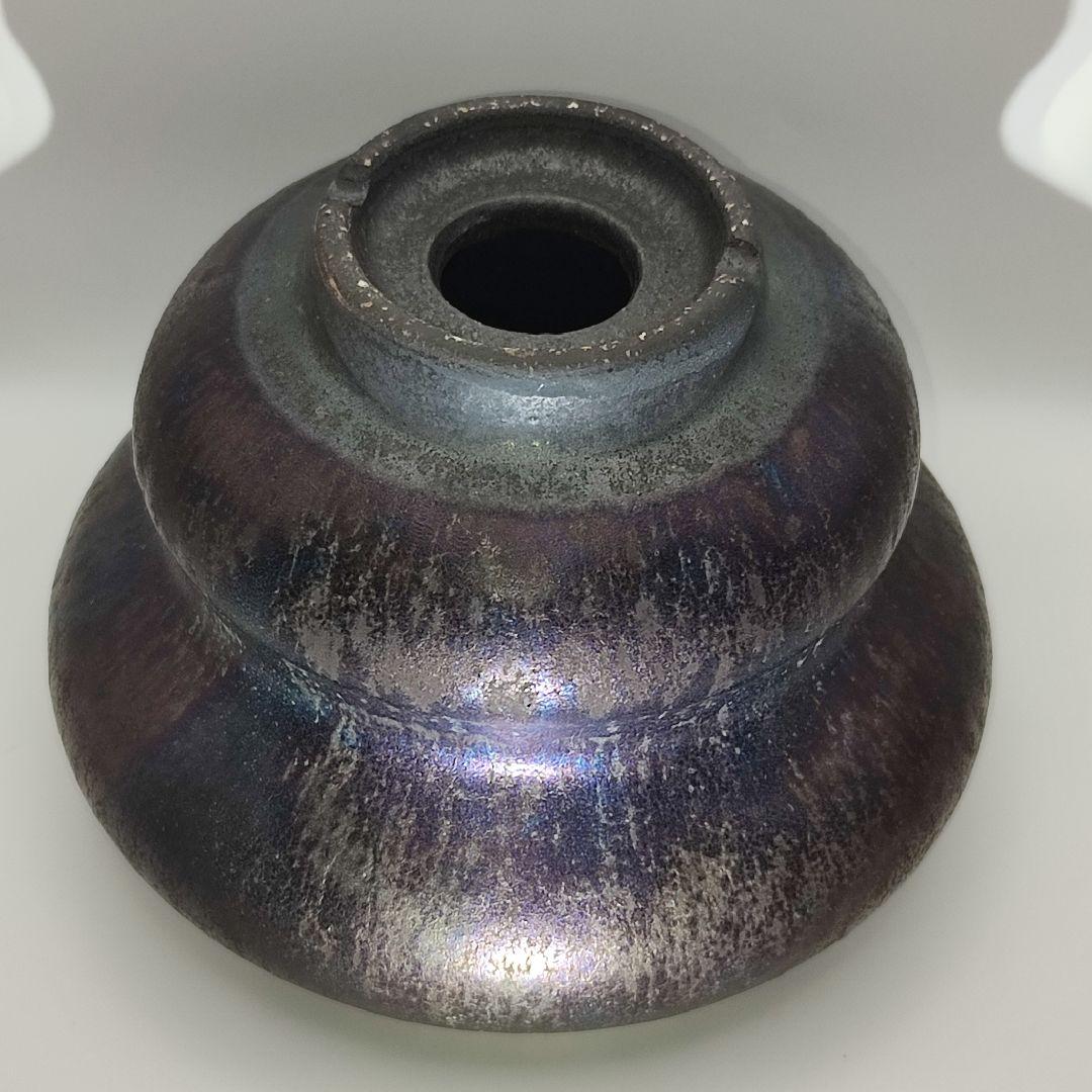 細川政己　鉢　植物鉢　y鉢　ポット　特大鉢　パープル　紫　青　ブルー