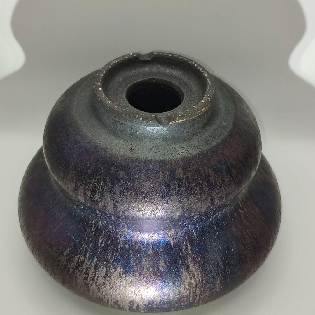 細川政己　鉢　植物鉢　y鉢　ポット　特大鉢　パープル　紫　青　ブルー