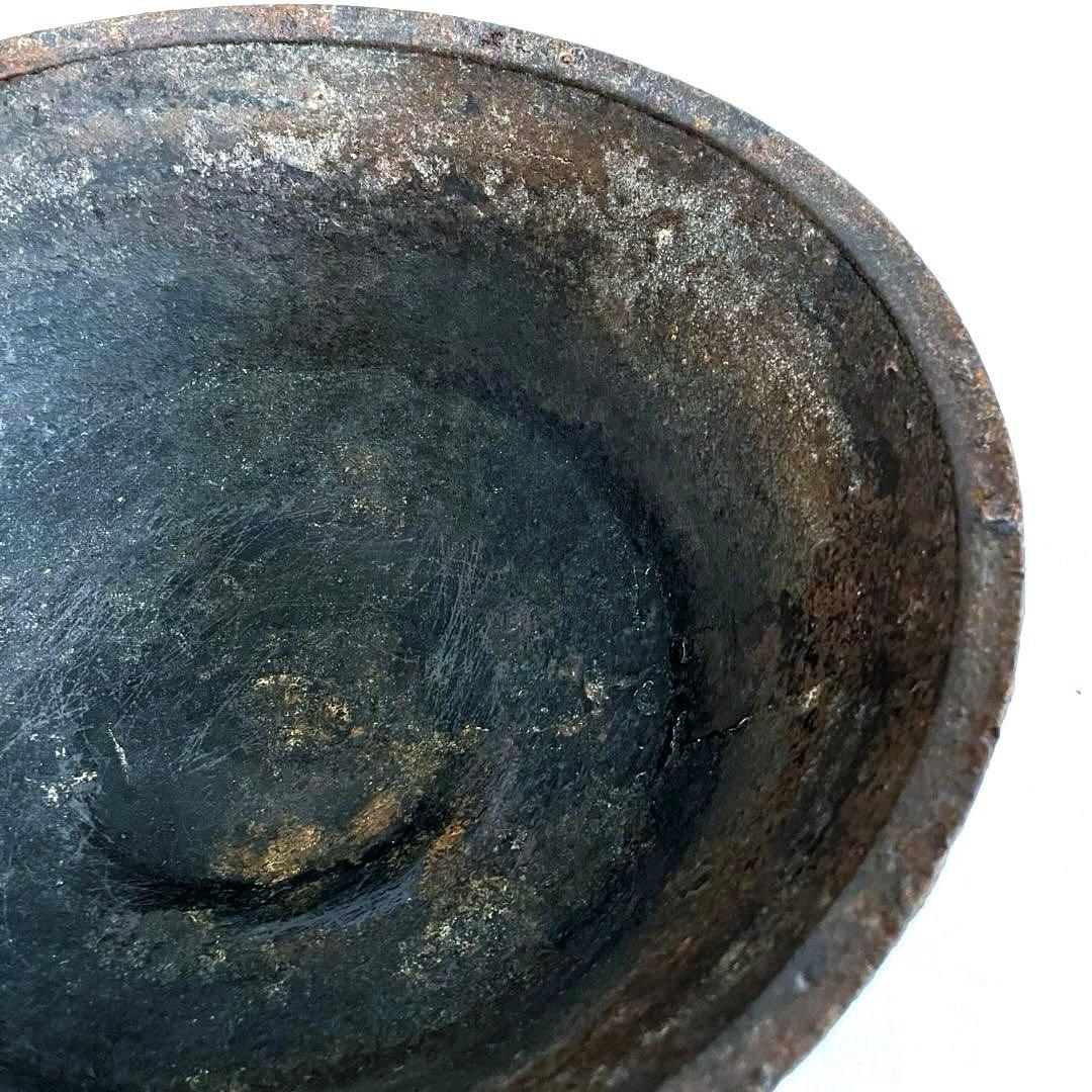 アンティーク　鉄鍋　特大　釜炒り　茶炒り　大鍋　約200年前　江戸時代