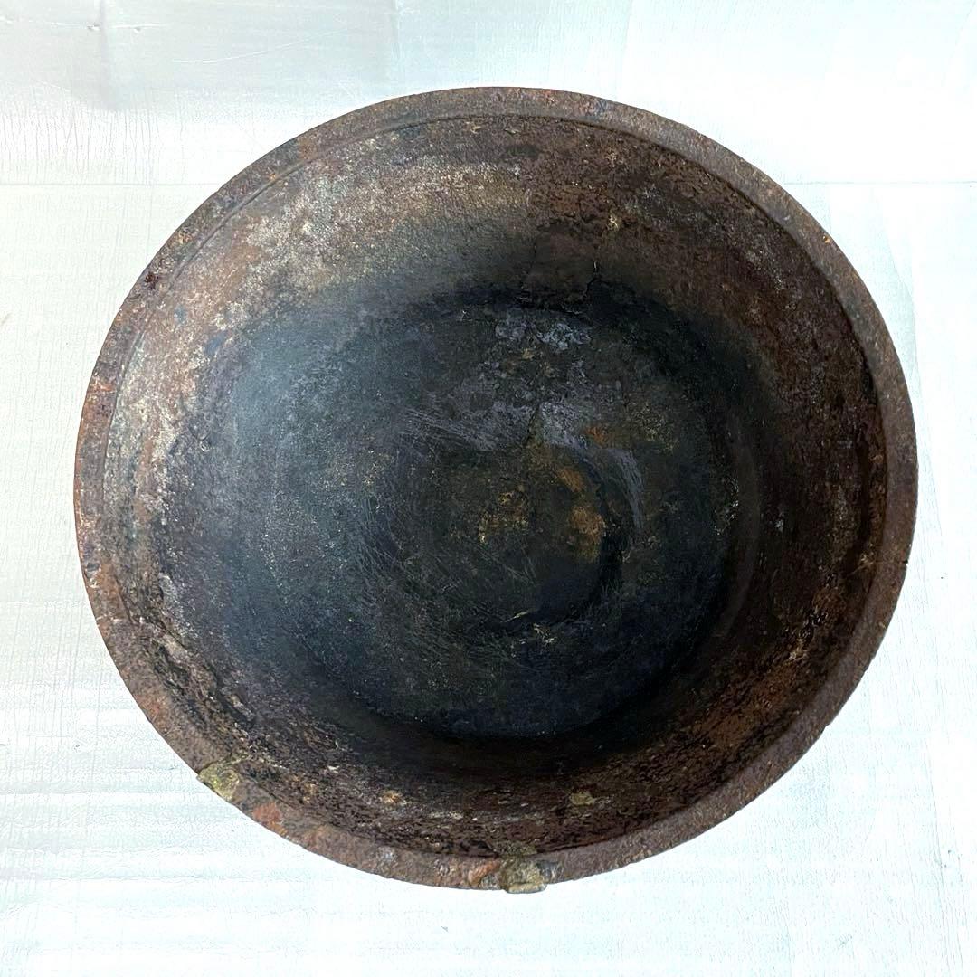 アンティーク　鉄鍋　特大　釜炒り　茶炒り　大鍋　約200年前　江戸時代