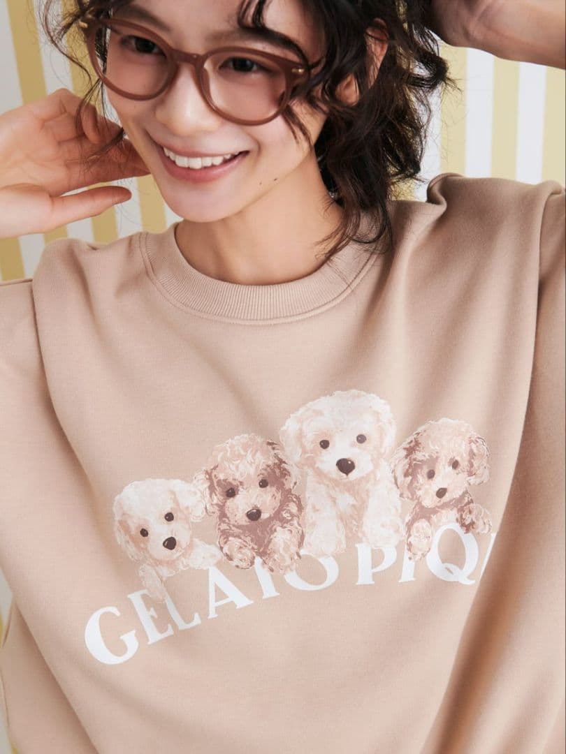 【新品】ジェラピケ＊トイプードル 裏毛プルオーバー&パンツ セット