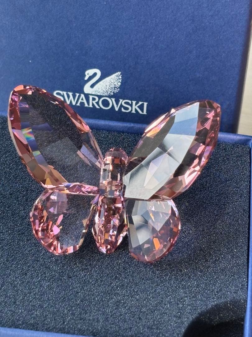 新品未使用 Swarovski スワロフスキー クリスタル バタフライ 蝶の置物