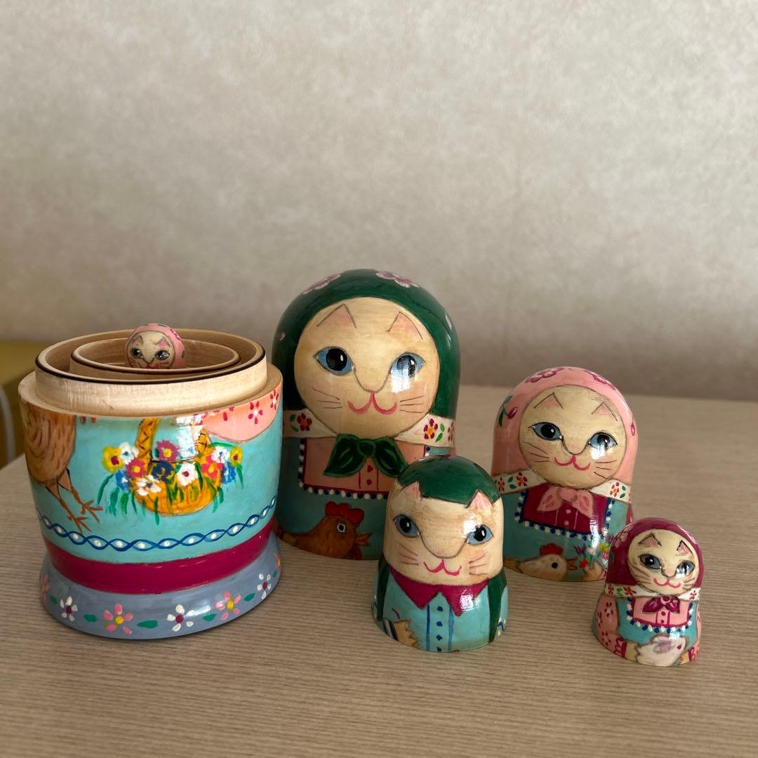 猫ちゃんマトリョーシカ 5個組