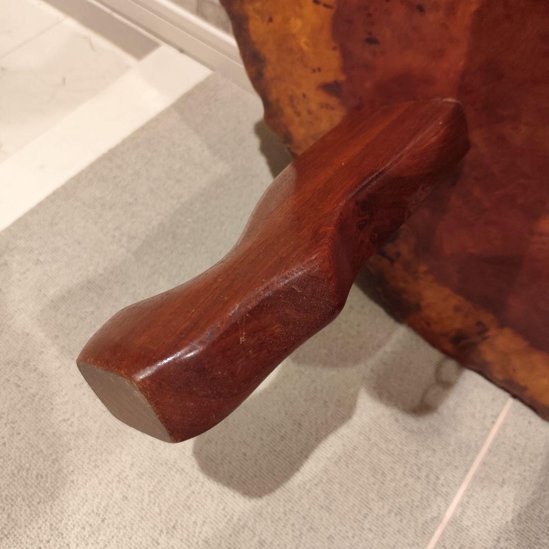 希少 花梨 唐木 テーブル 一点物 銘木 一枚板 瘤杢 花台 ローテーブル