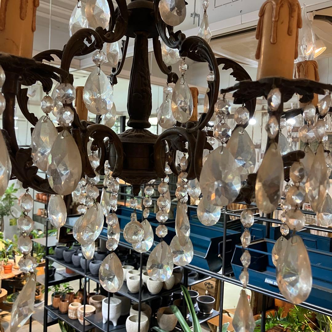 アンティーク　シャンデリア　照明　黒　ブラック