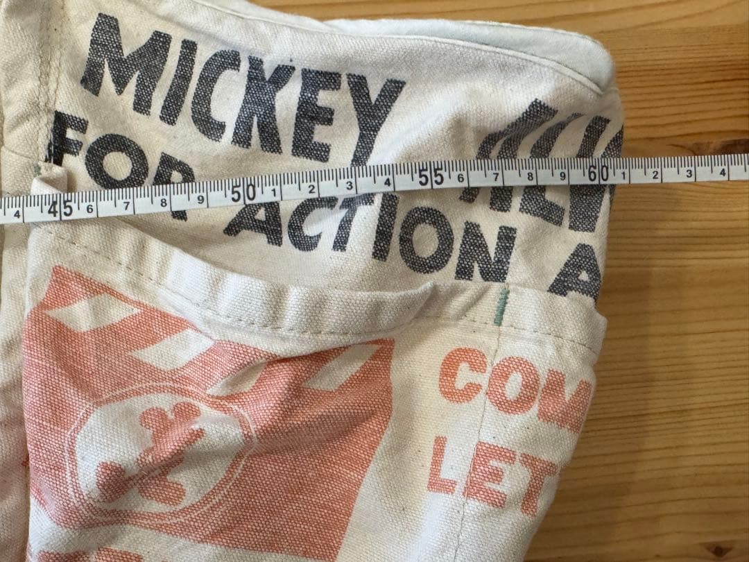 【未使用に近い】デニム＆ダンガリー　ミッキー　トートバック　大きめ‼︎
