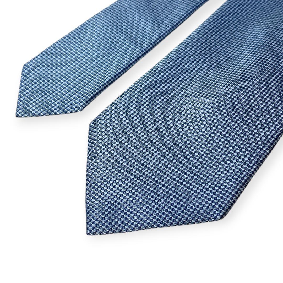 未使用 タグ付き ブリオーニ ソリッド シルク ネクタイ ジャガード イタリア