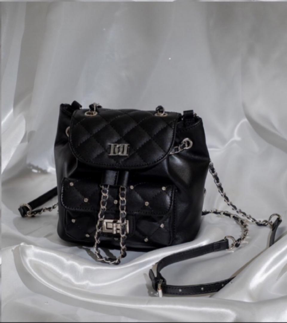 Darich ダーリッチ キルティングビジューミニリュック バッグ ブラック