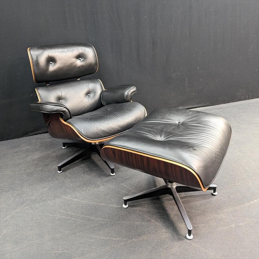 美品　リプロダクト　本革　イームズ ラウンジチェア　オットマン　パーソナルチェア