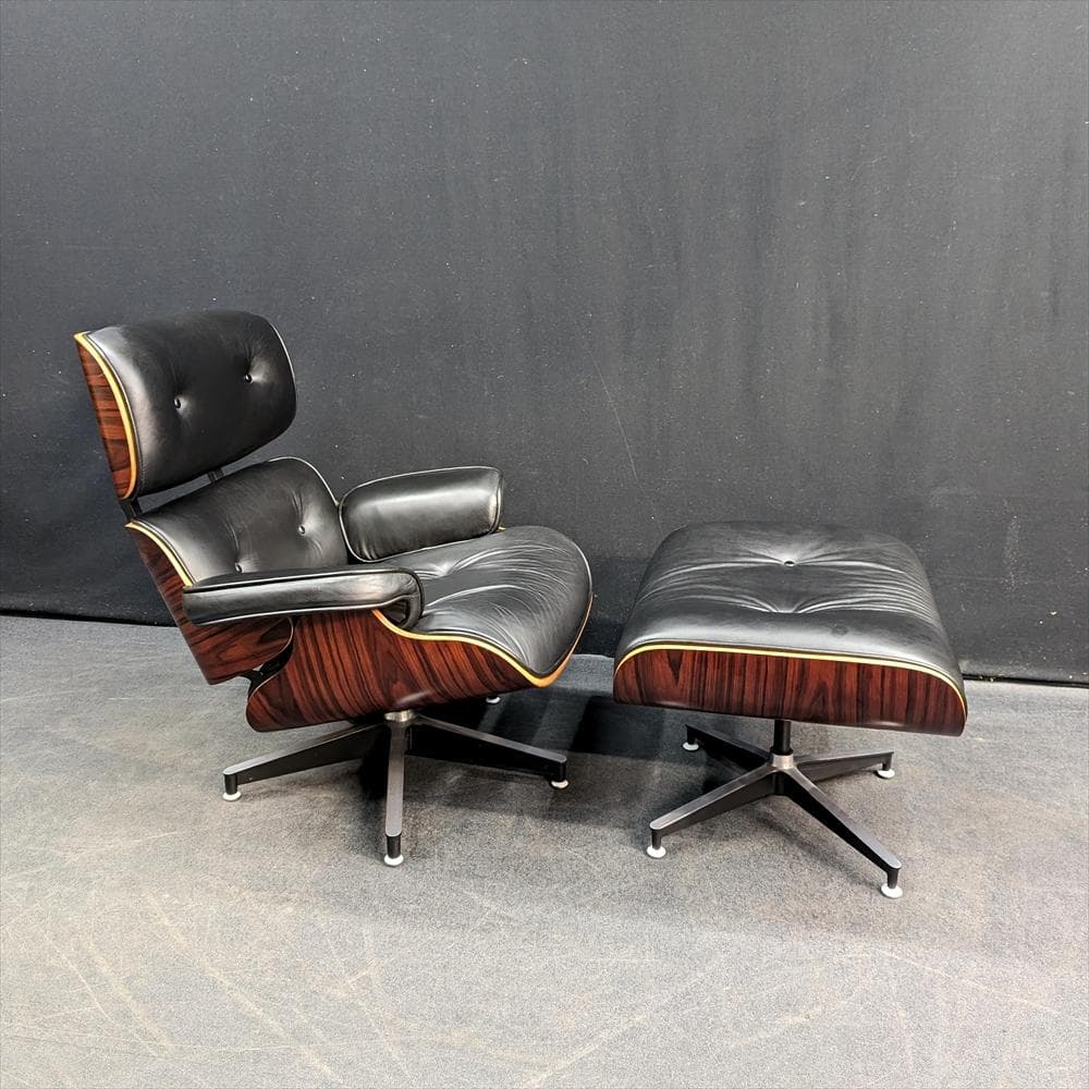 美品　リプロダクト　本革　イームズ ラウンジチェア　オットマン　パーソナルチェア
