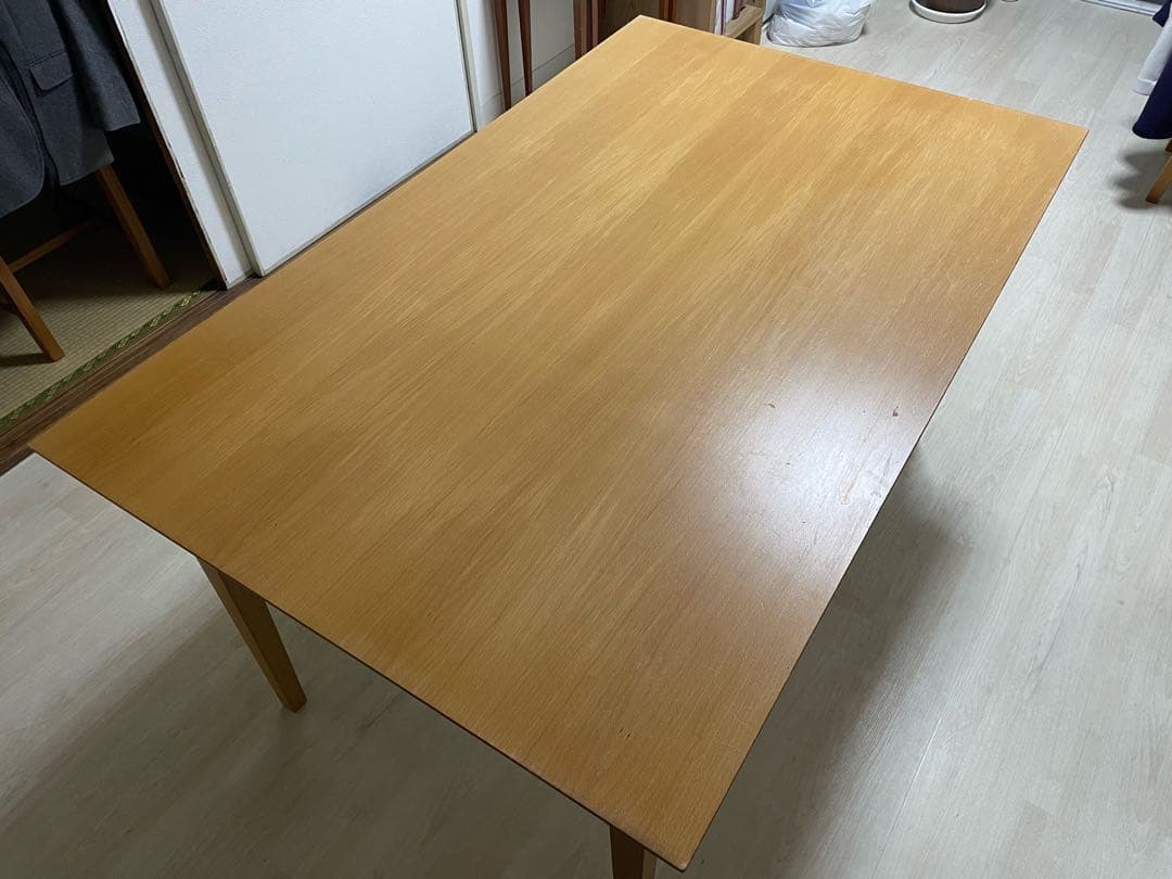 無印良品　ナチュラル木製　長方形ダイニングテーブル