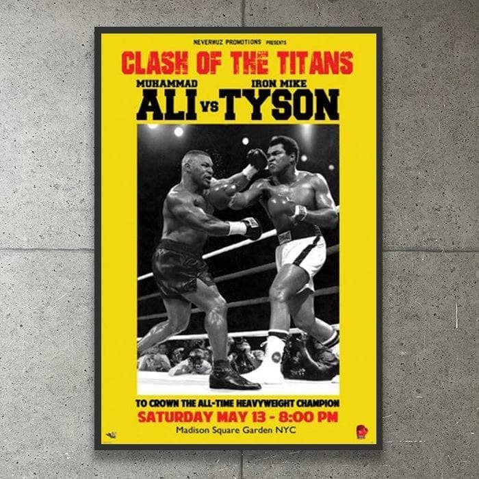 額装済/モハメドアリ Ali vsタイソン Tyson/アートポスター