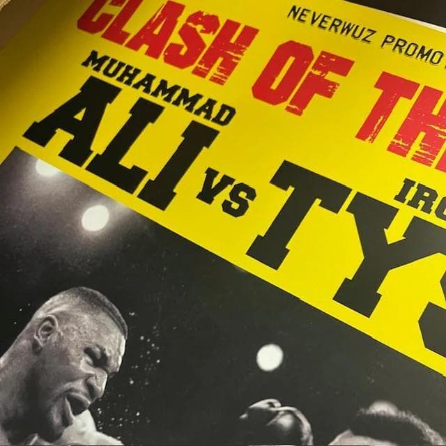 額装済/モハメドアリ Ali vsタイソン Tyson/アートポスター