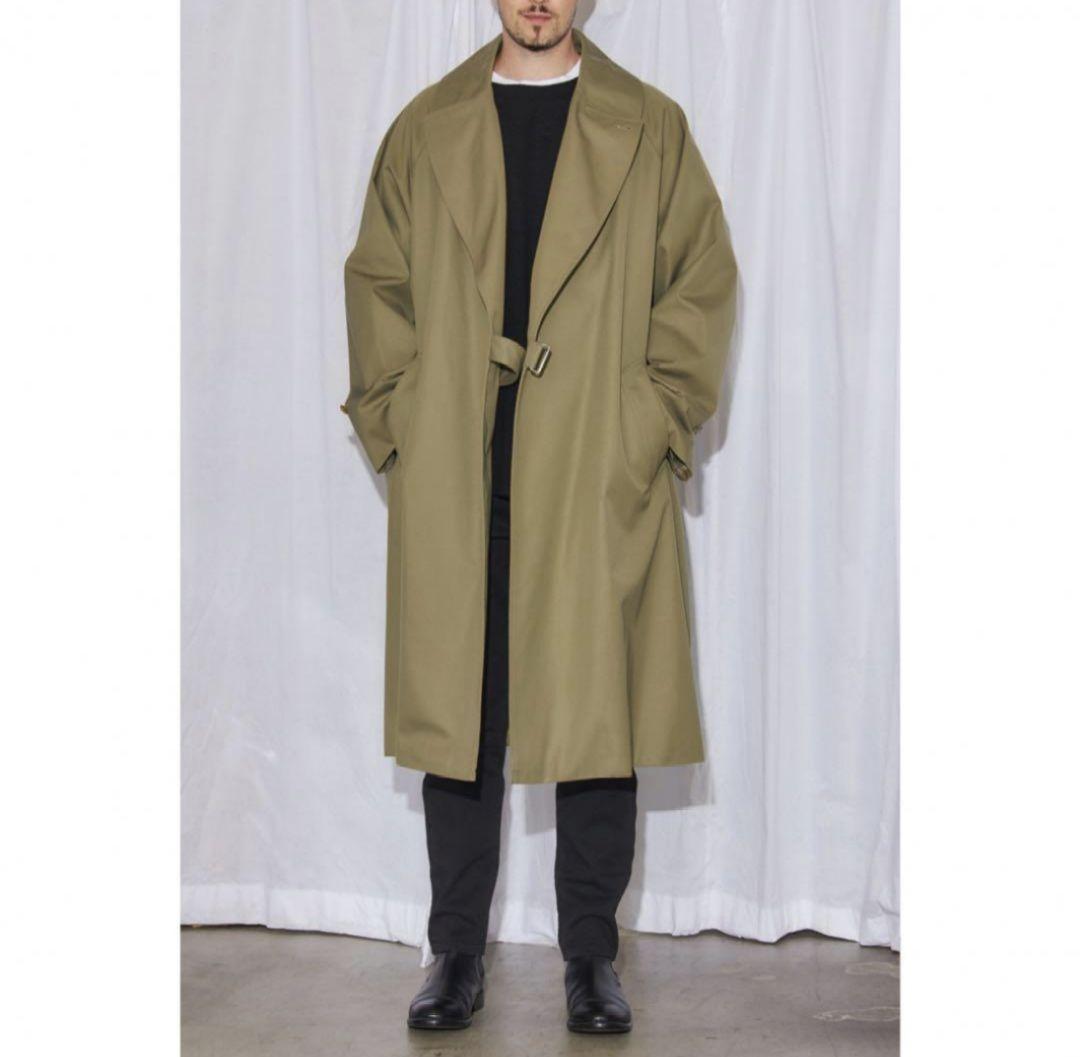 美品■comoliコットンギャバタイロッケンコート　ライナー付size1