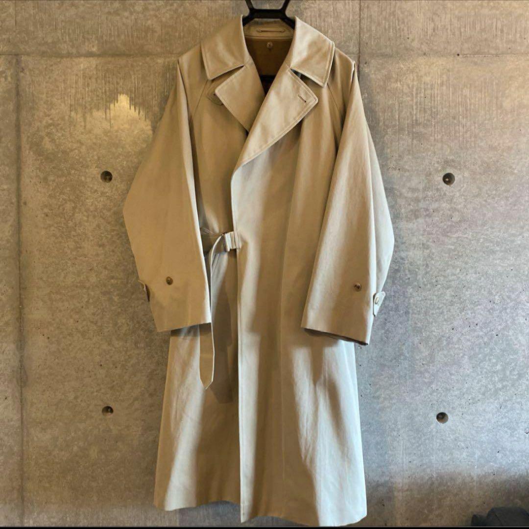 美品■comoliコットンギャバタイロッケンコート　ライナー付size1